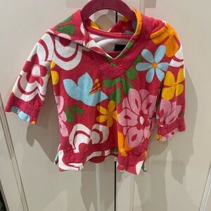Baby gap swim towel hoodie 6-12m Colorful print